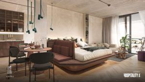 Alle Apartments mit voll ausgestatteter Küche und großer Loggia - spektakulärer Blick über ganz Düsseldorf - z.T. mit eigenem Waschtrockner - Haustiere Willkommen. ANDERS CONSULTING Relocation Service Düsseldorf